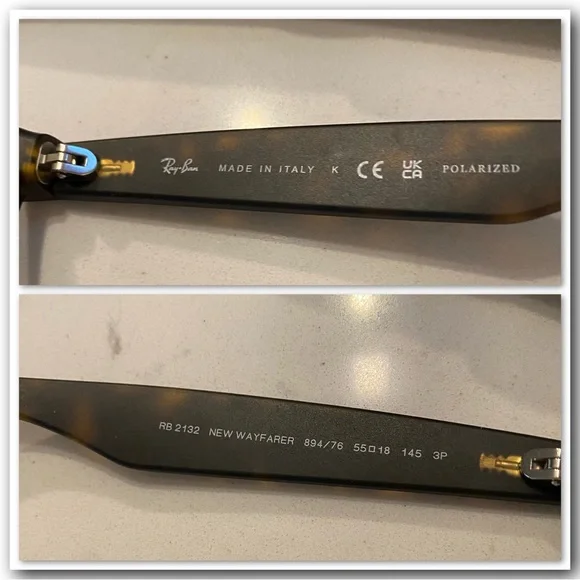 Ray-Ban New Wayfarer Polarized Sunglasses - Black and Tortoise 😎 - Picture 4 of 6